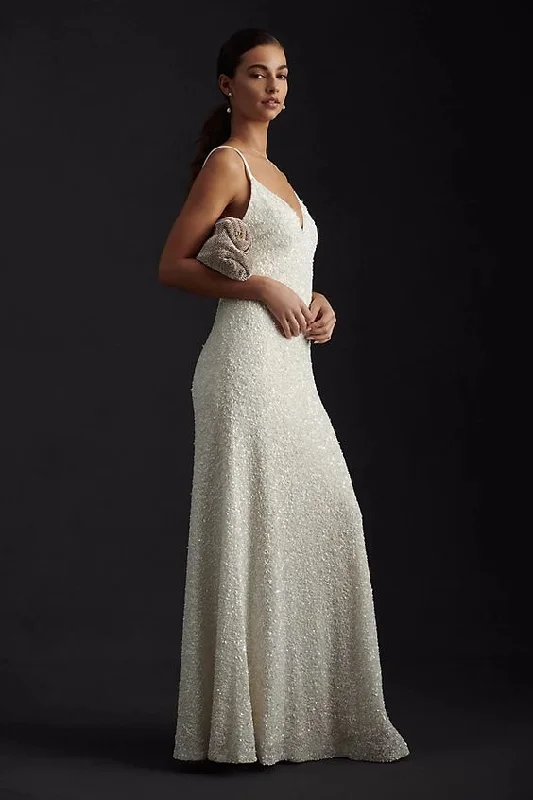 Wedding dress that is easy to move around--BHLDN Lisle Gown
