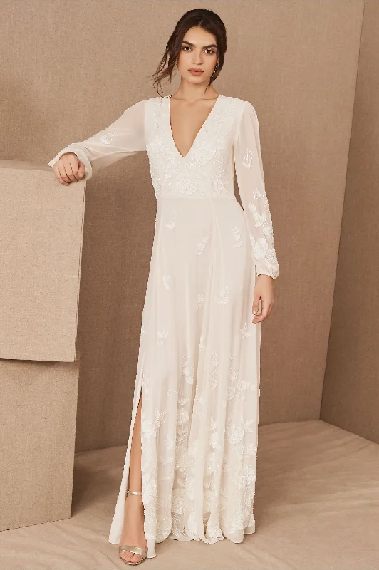 Wedding dress with tights winter special--BHLDN Nassau Gown