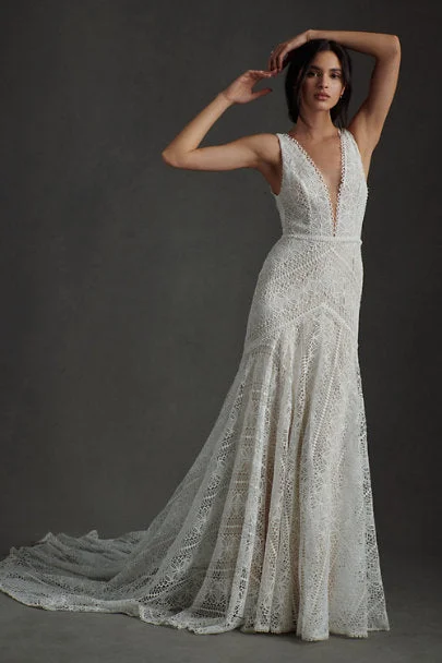 Wedding dress like old Hollywood glamour icon--BHLDN Rish Lola Gown