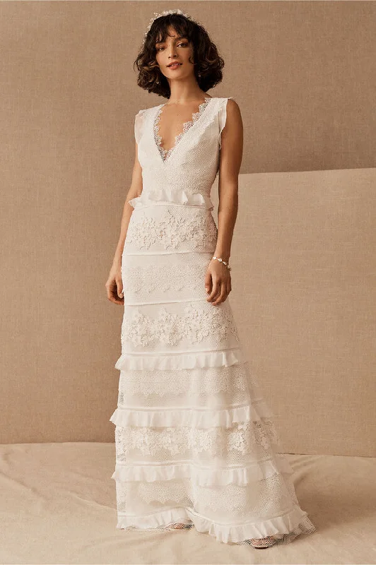 Dress for wedding casual vibe relaxed theme--BHLDN Sachin & Babi Inez Gown