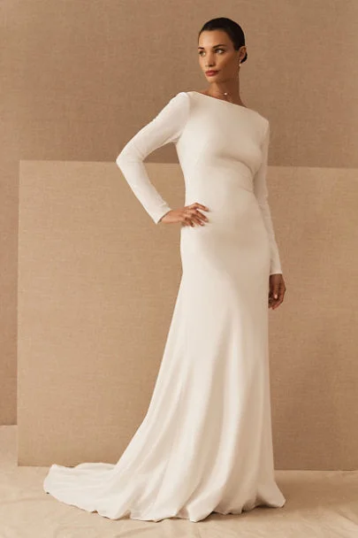 Wedding dress geometric patterns modern now--BHLDN Tadashi Shoji Maven Gown