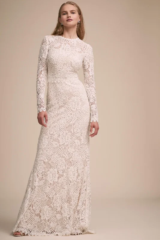 Wedding dress makes you feel amazing joy--BHLDN Tadashi Shoji Tenley Gown