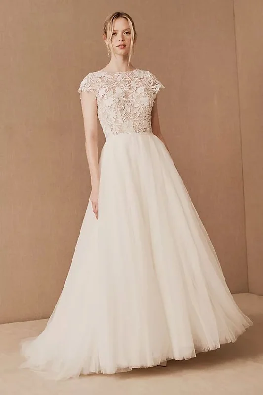 Dress for wedding current style trend vibe--BHLDN Watters Kensington Gown