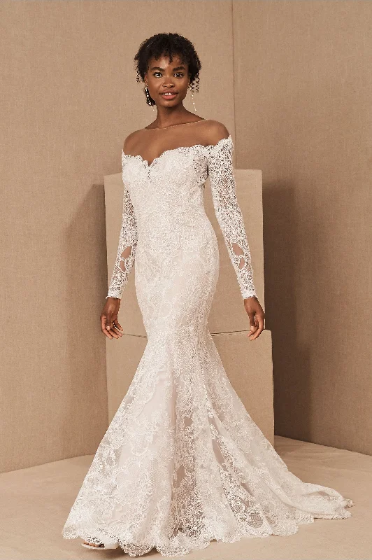 Wedding dress with boots alternative now--BHLDN Watters Ula Gown