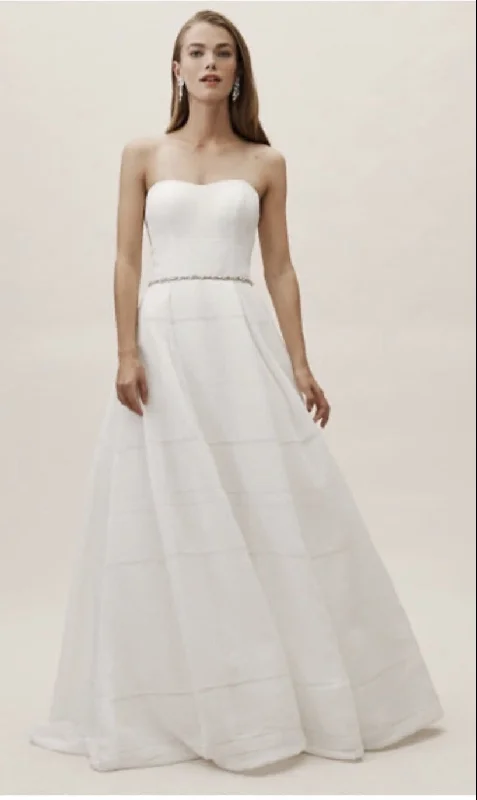 Wedding dress rooftop party look unique--BHLDN Whispers & Echoes Bellevue Gown