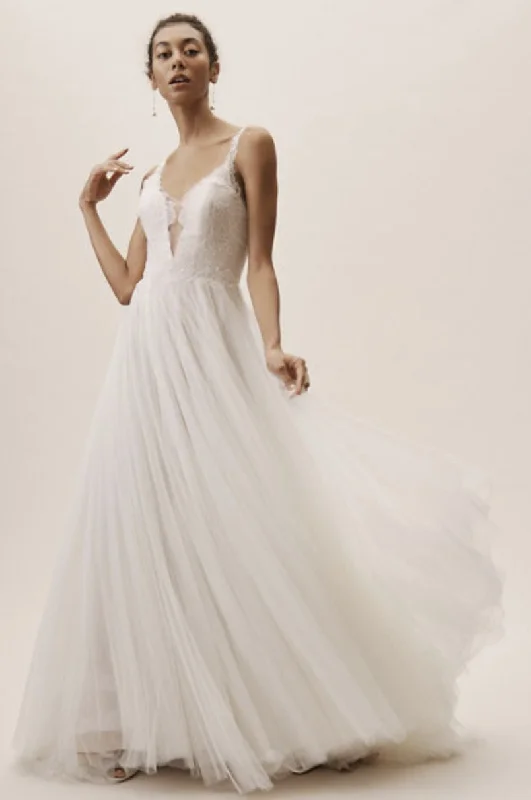 Wedding dress with sneakers casual chic--BHLDN Wtoo Mercer Gown