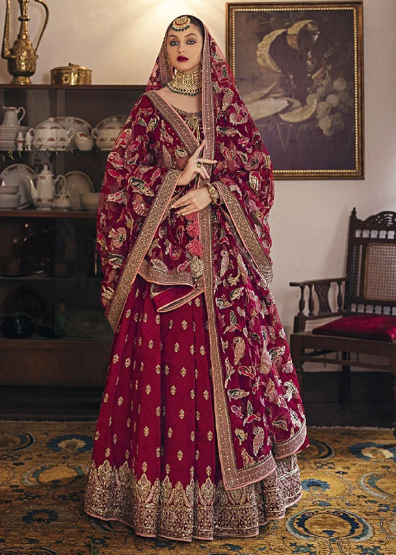 Wedding dress: accessorize the look--Bridal Pakistani Wedding maroon Lehnga Choli Dress (Zeb) Wedding dress: accessorize the look--Bridal Pakistani Wedding maroon Lehnga Choli Dress (Zeb)