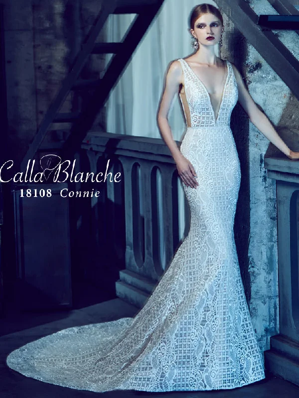 Wedding dress abstract design art style now--Calla Blanche - Connie 18108 Sample Gown Wedding dress abstract design art style now--Calla Blanche - Connie 18108 Sample Gown