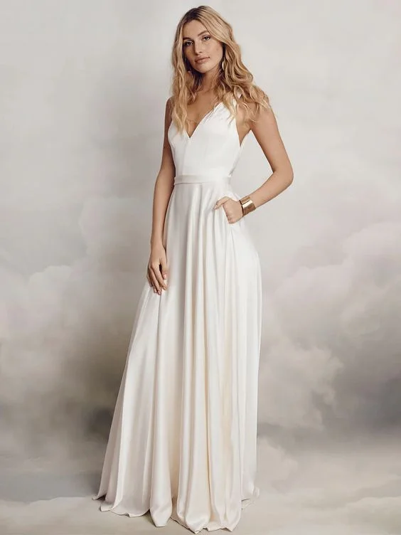 Wedding dress with a high neckline modest--Catherine Deane Reva Gown