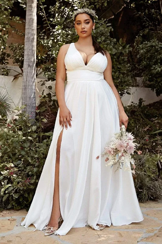 Wedding dress indoor wedding style glam--Cinderella Divine Bridal 7469WW- Plus Size Empire Bridal Dress Wedding dress indoor wedding style glam--Cinderella Divine Bridal 7469WW- Plus Size Empire Bridal Dress