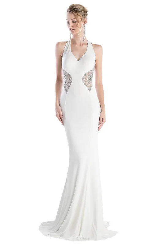 Wedding dress like Meghan Markle's style icon--Cinderella Divine - CR743 Sheer Sides Trumpet Dress Wedding dress like Meghan Markle's style icon--Cinderella Divine - CR743 Sheer Sides Trumpet Dress