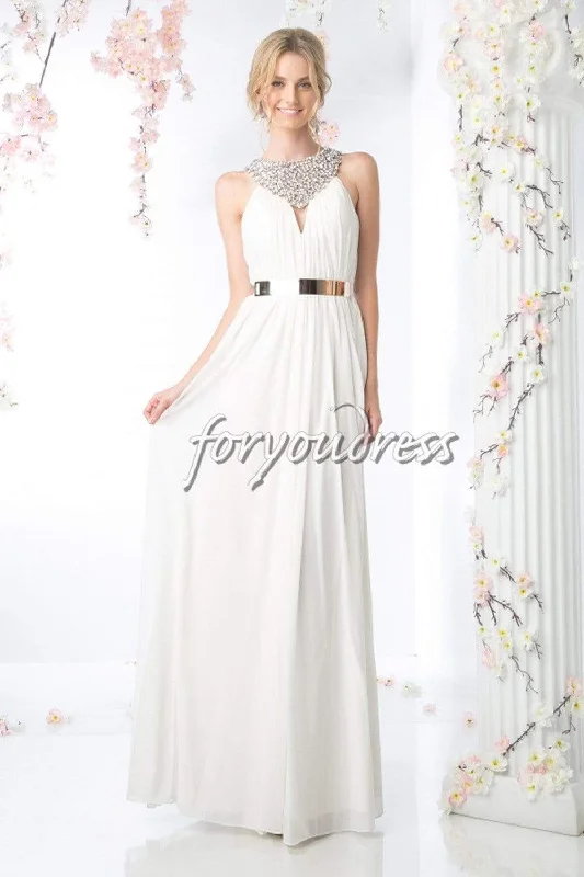 Wedding dress for a bachelorette party fun--Cinderella Divine - J725 Jewel Metallic Belt A-Line Gown Wedding dress for a bachelorette party fun--Cinderella Divine - J725 Jewel Metallic Belt A-Line Gown