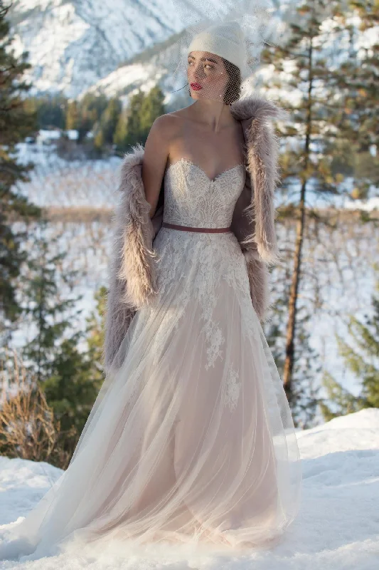 Wedding dress statement jewelry wow--Geranium | Willowby - Watters