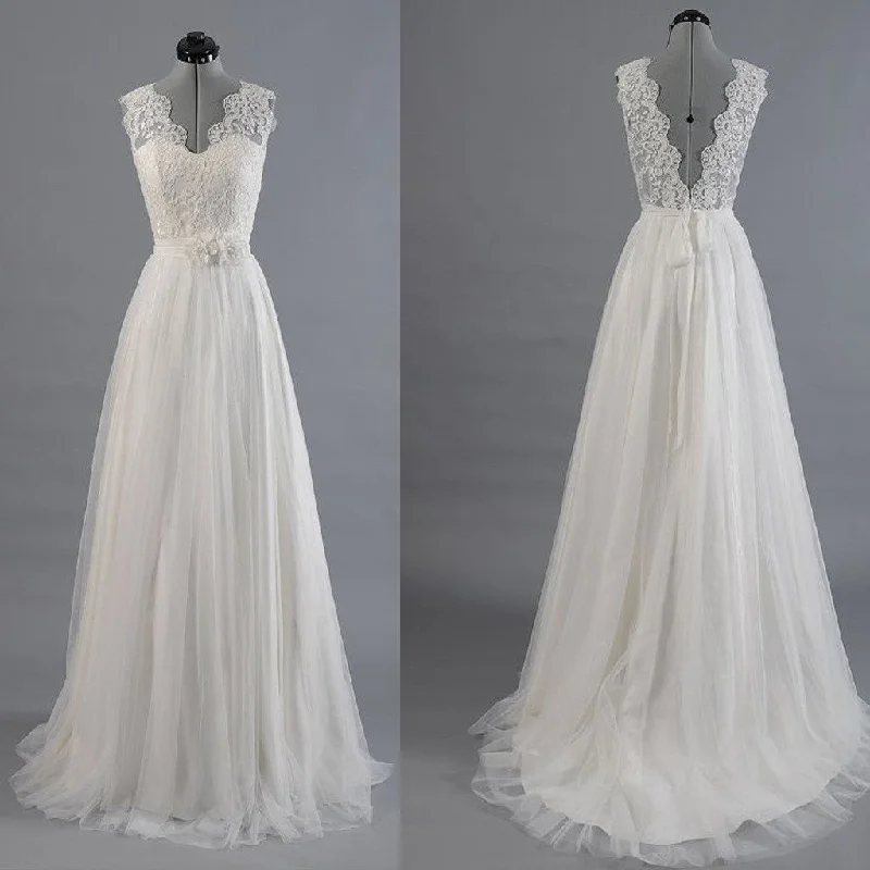 Wedding dress that is timeless classic style--Best Sale Vantage V-Back Lace Top Simple Design Wedding Party Dresses, WD0036 Wedding dress that is timeless classic style--Best Sale Vantage V-Back Lace Top Simple Design Wedding Party Dresses, WD0036
