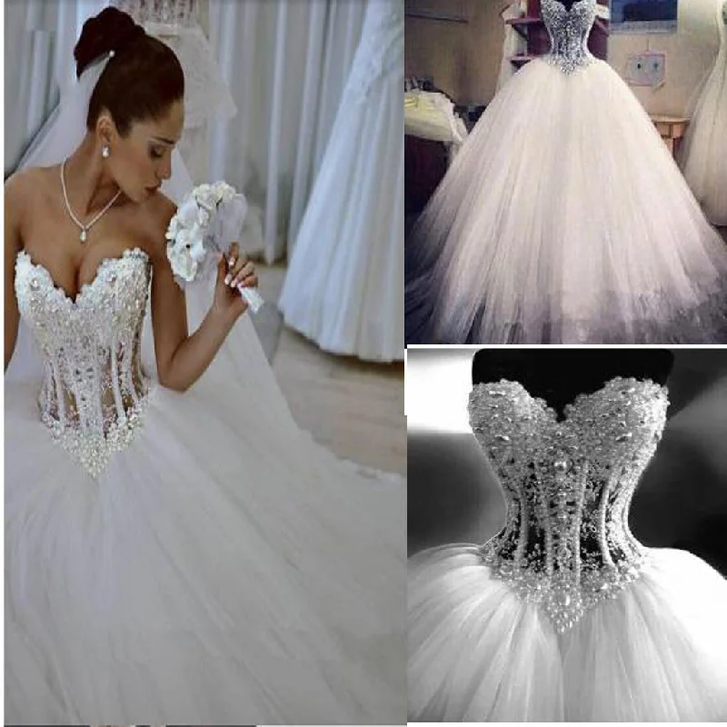 Wedding dress made in USA support small--Sparkly Crystal Ball Gown Corset with Beading Sweetheart Tulle Princess Bridal Gown Wedding Dress .WD0110 Wedding dress made in USA support small--Sparkly Crystal Ball Gown Corset with Beading Sweetheart Tulle Princess Bridal Gown Wedding Dress .WD0110