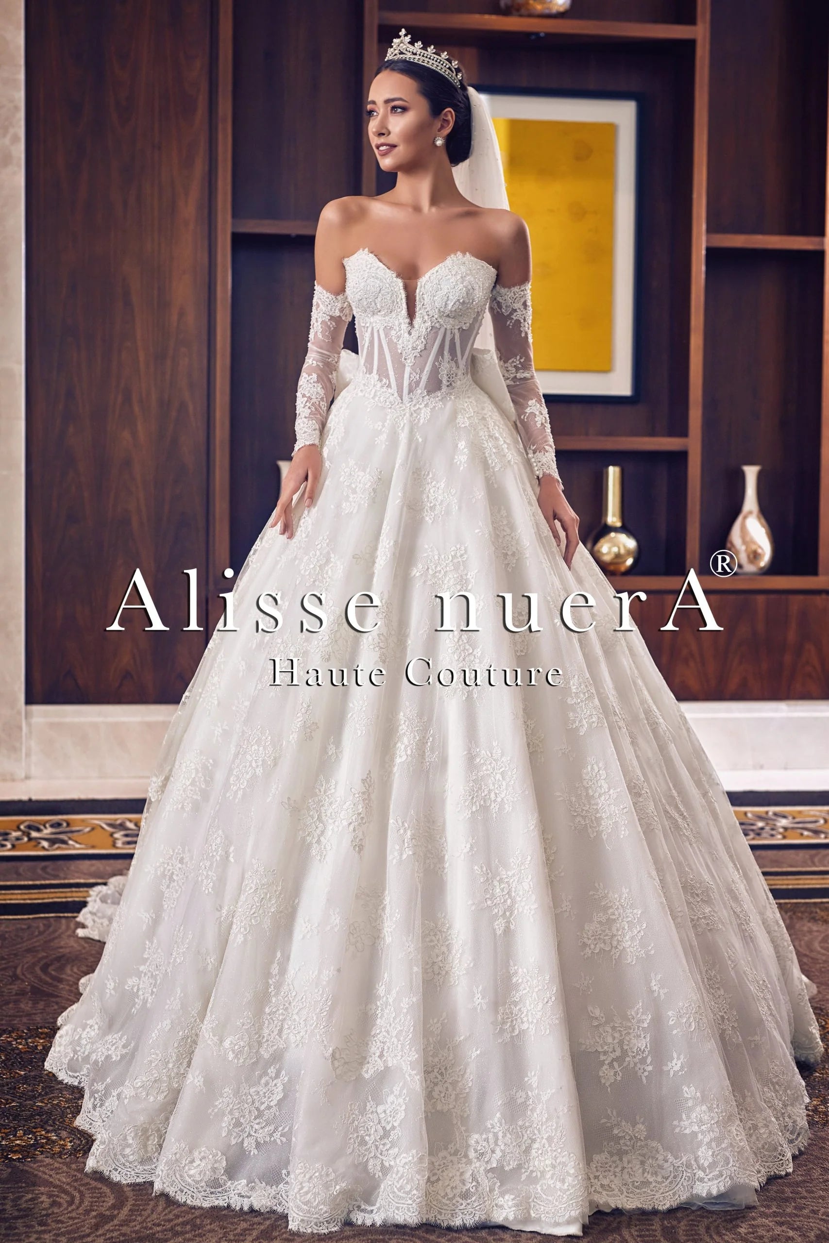 Wedding dress animal print unique style fun--Corset Waist Strapless Bridal Ball Gown with Detachable Lace Sleeve Wedding dress animal print unique style fun--Corset Waist Strapless Bridal Ball Gown with Detachable Lace Sleeve