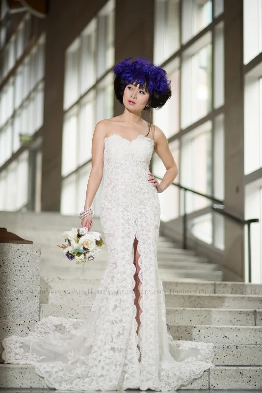 Wedding dress reflects your own style now--Lace Wedding Dress with High Slit (#Juliet) Wedding dress reflects your own style now--Lace Wedding Dress with High Slit (#Juliet)