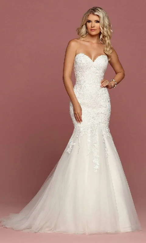 Wedding dress inspired by vintage era glam--Da Vinci Bridal - Strapless Dress 50502 Wedding dress inspired by vintage era glam--Da Vinci Bridal - Strapless Dress 50502