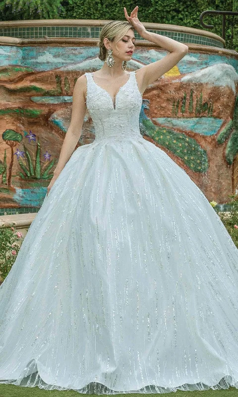Wedding dress with leather jacket edgy look--Dancing Queen 0177 - Sleeveless V-Neck Ballgown Wedding dress with leather jacket edgy look--Dancing Queen 0177 - Sleeveless V-Neck Ballgown