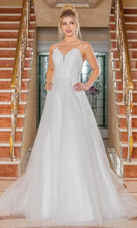 Wedding dress with long formal gloves formal--Dancing Queen 0237 - Embroidered Sleeveless Wedding Gown Wedding dress with long formal gloves formal--Dancing Queen 0237 - Embroidered Sleeveless Wedding Gown