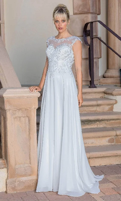 Wedding dress rooftop party look unique--Dancing Queen 0251 - Cap Sleeve A-Line Wedding Gown