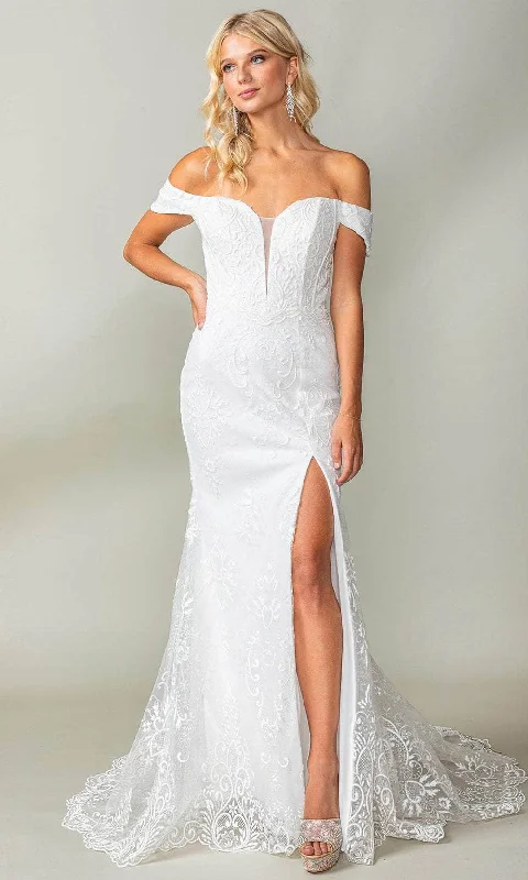 Wedding dress: feel confident and good--Dancing Queen 0273 - Embroidered Plunging Neck Wedding Gown Wedding dress: feel confident and good--Dancing Queen 0273 - Embroidered Plunging Neck Wedding Gown