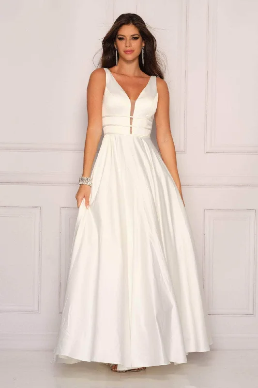 Dress for wedding radiant style glowing--Dave & Johnny 10971 - Satin Sleeveless Bridal Gown Dress for wedding radiant style glowing--Dave & Johnny 10971 - Satin Sleeveless Bridal Gown