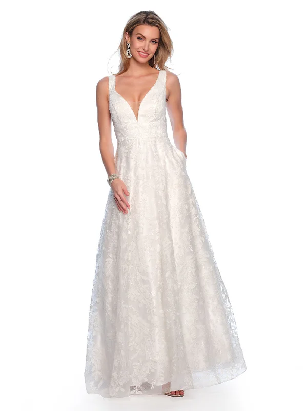 Dress for wedding spring season garden look--Dave & Johnny Bridal 10591W - V-Neck Lace Detail Bridal Gown Dress for wedding spring season garden look--Dave & Johnny Bridal 10591W - V-Neck Lace Detail Bridal Gown