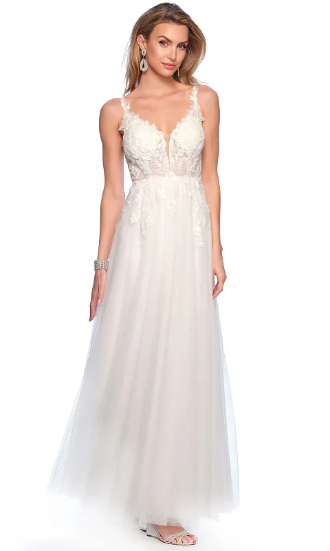 Wedding dress with a midi length retro chic--Dave & Johnny Bridal 11946 - Sleeveless Embroidered Bridal Gown Wedding dress with a midi length retro chic--Dave & Johnny Bridal 11946 - Sleeveless Embroidered Bridal Gown