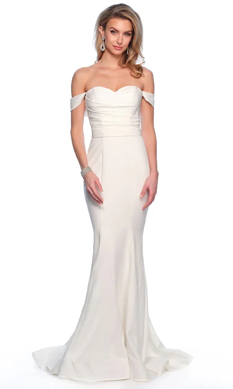 Dress for wedding cocktail attire reception--Dave & Johnny Bridal 12087 - Draped Off Shoulder Bridal Gown Dress for wedding cocktail attire reception--Dave & Johnny Bridal 12087 - Draped Off Shoulder Bridal Gown