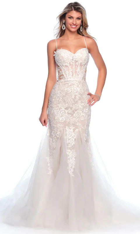 Dress for wedding chic style effortless vibe--Dave & Johnny Bridal 12114 - Floral Trumpet Bridal Gown Dress for wedding chic style effortless vibe--Dave & Johnny Bridal 12114 - Floral Trumpet Bridal Gown