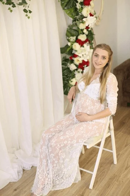 Wedding dress earth tones natural look great--Dresses for pregnant women
