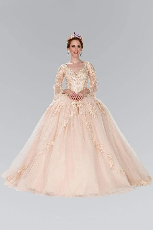Wedding dress dancing all night help--Elizabeth K Bridal Floral Lace Illusion V-Neck Ballgown GL2377 Wedding dress dancing all night help--Elizabeth K Bridal Floral Lace Illusion V-Neck Ballgown GL2377