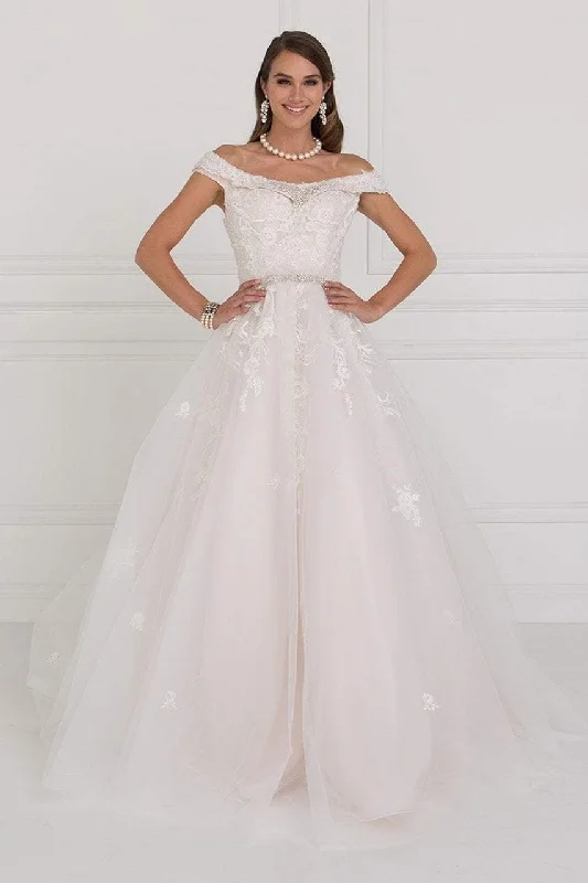 Wedding dress with pockets convenient choice--Elizabeth K Bridal Jewel Adorned Off Shoulder Trailing Paneled Gown GL1589 - 1 Pc. Ivory/Champagne in size Small Available Wedding dress with pockets convenient choice--Elizabeth K Bridal Jewel Adorned Off Shoulder Trailing Paneled Gown GL1589 - 1 Pc. Ivory/Champagne in size Small Available