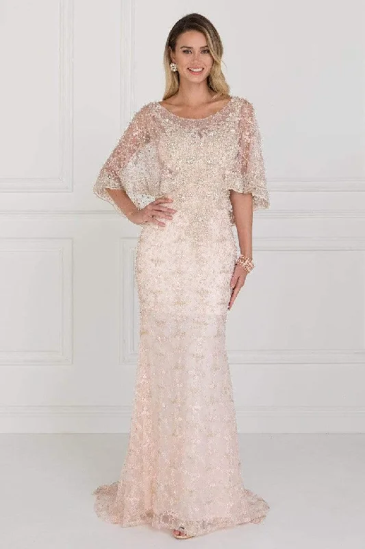Wedding dress inspired by vintage era glam--Elizabeth K - Embellished Draped Overlay Sheath Dress GL1535 Wedding dress inspired by vintage era glam--Elizabeth K - Embellished Draped Overlay Sheath Dress GL1535