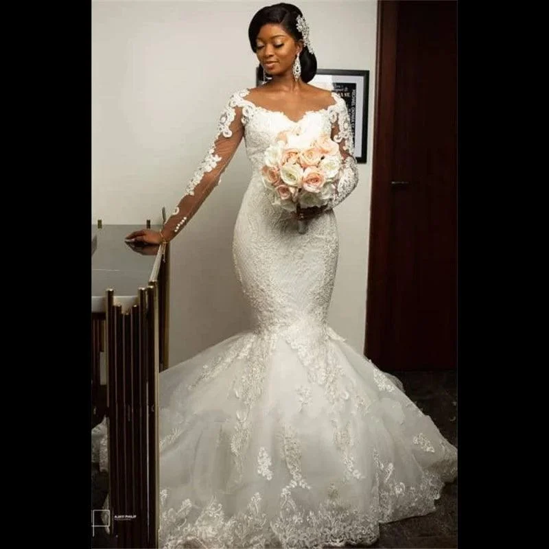 Wedding dress with pockets convenient choice--Fashion African Mermaid Wedding Dresses Wedding dress with pockets convenient choice--Fashion African Mermaid Wedding Dresses