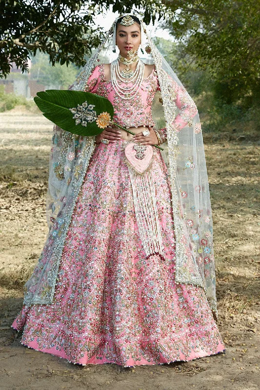 Wedding dress abstract design art style now--Pakistani Bridal Pink Wedding Dress