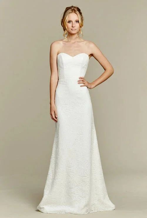 Wedding dress rooftop party look unique--Blush by Hayley Paige Bella Candi Gown