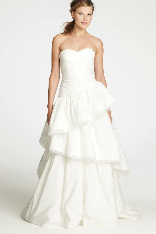 Wedding dress statement jewelry wow--J. Crew Escalier Wedding Gown