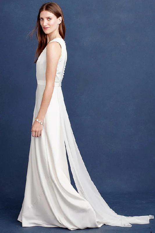 Wedding dress wrinkle-resistant travel great--J. Crew Lana Wedding Gown