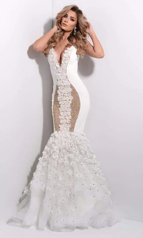 Wedding dress in velvet fabric winter night--Jasz Couture 7202