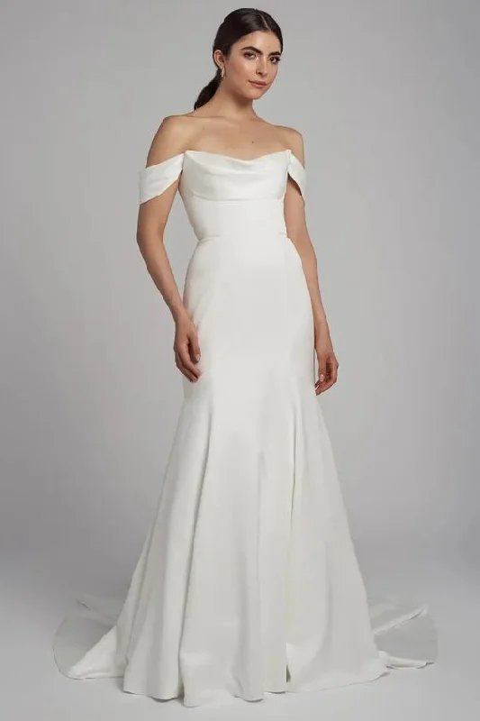 Wedding dress geometric patterns modern now--Jenny Yoo Meredith Gown