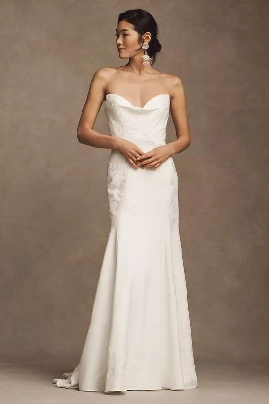 Wedding dress abstract design art style now--Jenny Yoo Naomi Gown