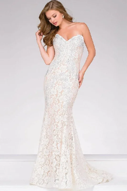 Wedding dress with a train detail formal--Jovani - 37334SC Sweetheart Crystal Embellished Evening Gown Wedding dress with a train detail formal--Jovani - 37334SC Sweetheart Crystal Embellished Evening Gown