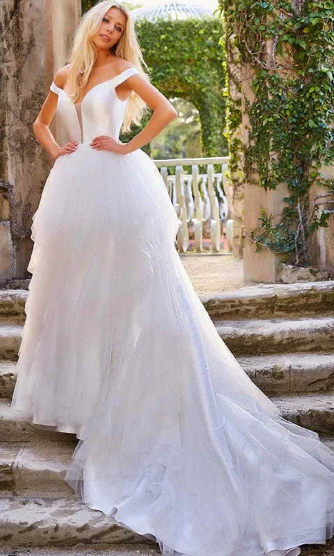 Dress for wedding maxi style bohemian vibe--Jovani Bridal JB05392 - Bridal Gown