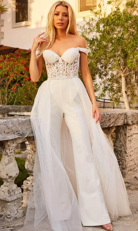 Wedding dress wrinkle-resistant travel great--Jovani Bridal JB06507 - Bridal Jumpsuit Wedding dress wrinkle-resistant travel great--Jovani Bridal JB06507 - Bridal Jumpsuit