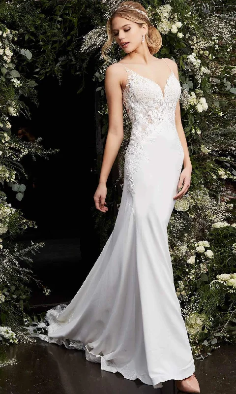 Dress for wedding attractive style wow--Jovani Bridal JB07201 Lace Bodice Gown