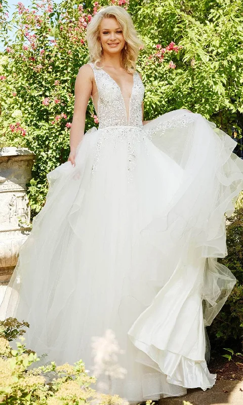 Wedding dress to flatter plus size brides look--Jovani Bridal JB3500 - Bridal Gown