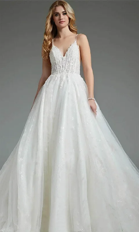 Wedding dress with a high neckline modest--Jovani JB07647 - Corset Tulle Bridal Gown Wedding dress with a high neckline modest--Jovani JB07647 - Corset Tulle Bridal Gown