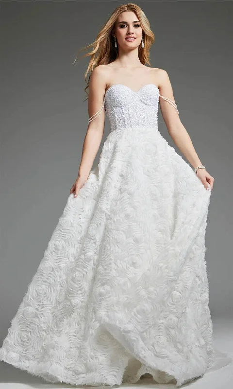 Wedding dress that flatters any figure types--Jovani JB36644 - Textured Corset Bridal Gown Wedding dress that flatters any figure types--Jovani JB36644 - Textured Corset Bridal Gown
